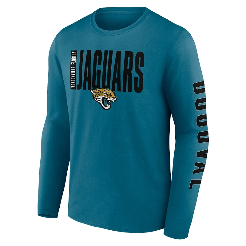 T-shirt à manches longues Fanatics Teal Jacksonville Jaguars Vision pour hommes de grande taille