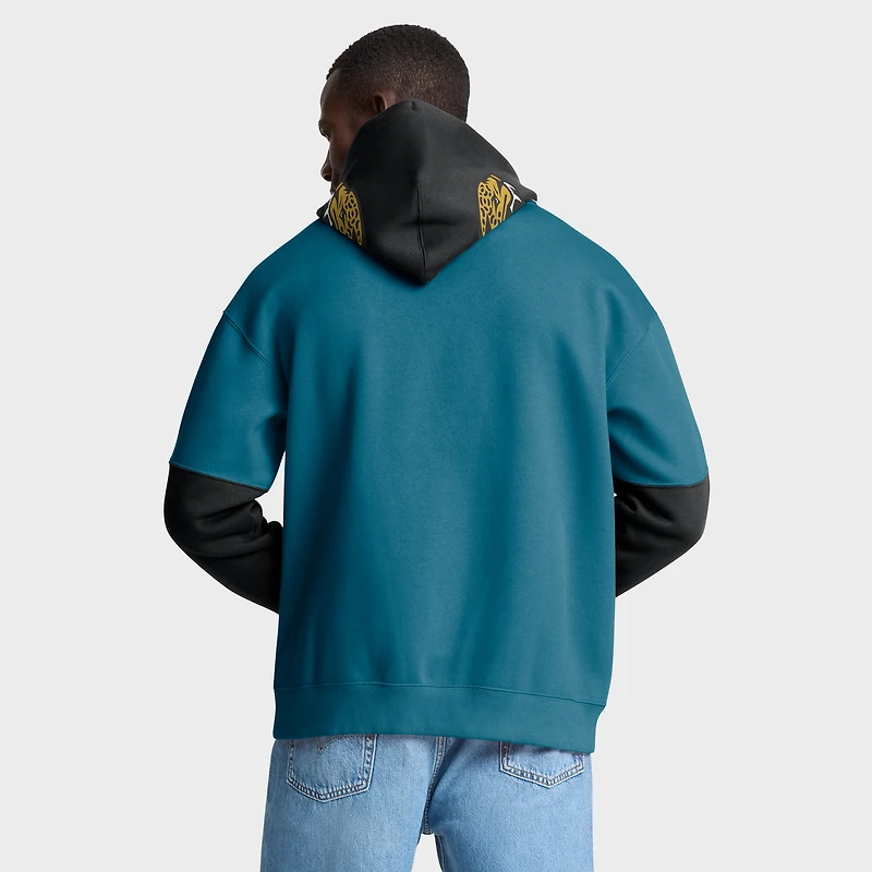 Sweat à capuche rétro pour homme, motif casque des Jaguars de Jacksonville, bleu sarcelle