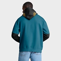 Sweat à capuche rétro pour homme, motif casque des Jaguars de Jacksonville, bleu sarcelle