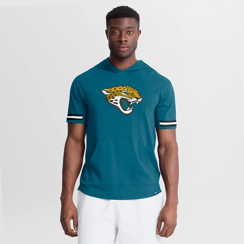 Men's Fanatics Teal Jacksonville Jaguars Optimal Play Short Sleeve Hooded T-Shirt