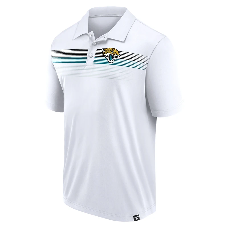 Polo sublimé grand et blanc Jacksonville Jaguars Fanatics pour hommes