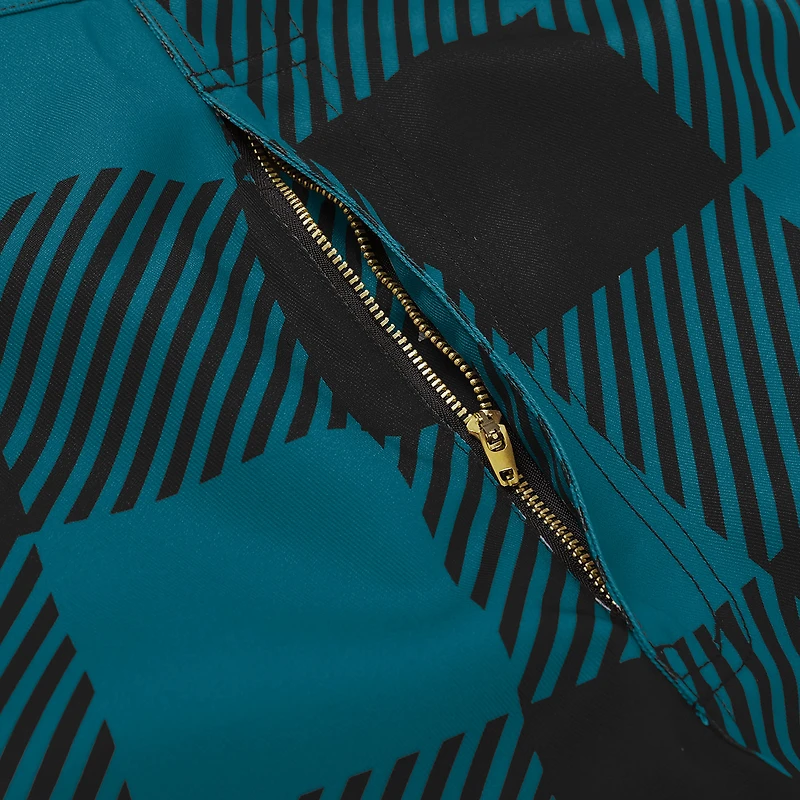 Salopette à carreaux avec grand logo FOCO Jacksonville Jaguars pour hommes, bleu sarcelle