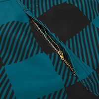 Salopette à carreaux avec grand logo FOCO Jacksonville Jaguars pour hommes, bleu sarcelle
