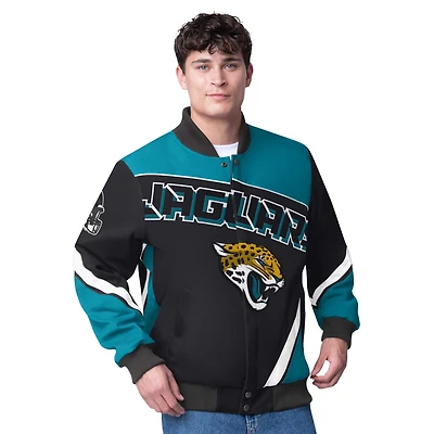 Men's G-III Extreme  Black Jacksonville Jaguars Maximum Racing Full-Snap Jacket