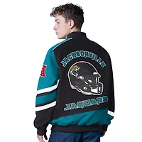 Men's G-III Sports by Carl Banks Black Jacksonville Jaguars Prime Time Full-Zip Racing Jacket