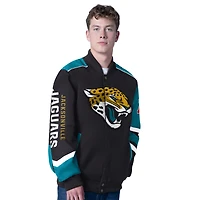 Men's G-III Sports by Carl Banks Black Jacksonville Jaguars Prime Time Full-Zip Racing Jacket
