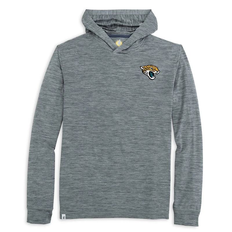 T-shirt à capuche manches longues pour homme johnnie-O Heather Black Jacksonville Jaguars Talon