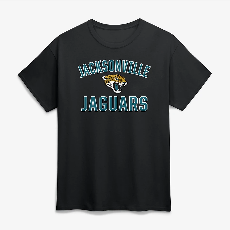 T-shirt homme en coton noir avec logo des Jaguars de Jacksonville et arche la victoire