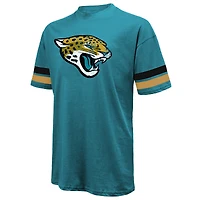 T-shirt surdimensionné Majestic Threads Travis Hunter Teal pour homme, Jacksonville Jaguars, choix de premier tour la draft NFL 2025