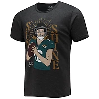 Men's Majestic Threads Trevor Lawrence Black Jacksonville Jaguars Tri-Blend Player Graphic T-Shirt