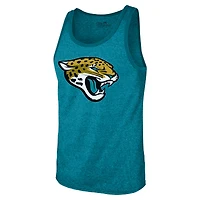 Men's Majestic Threads Trevor Lawrence Teal Jacksonville Jaguars Tri-Blend Player Name & Number Tank Top