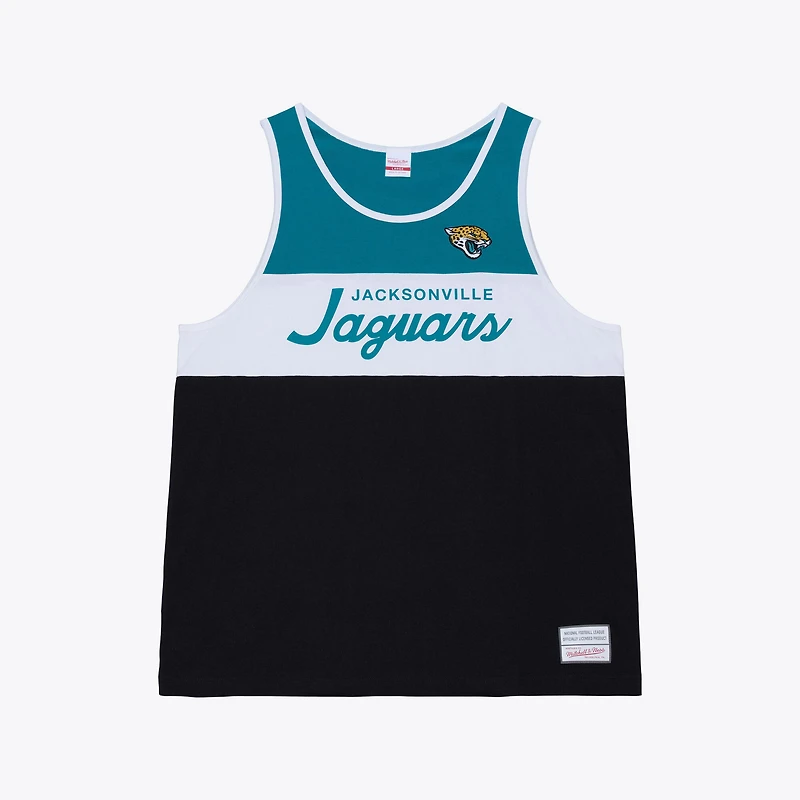 Men's Mitchell & Ness Black/Teal Jacksonville Jaguars Head Coach Tank Top