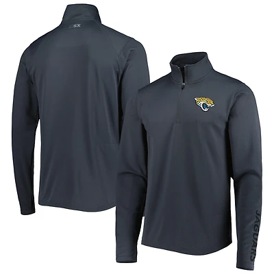 Men's MSX by Michael Strahan Charcoal Jacksonville Jaguars Half-Zip Pullover