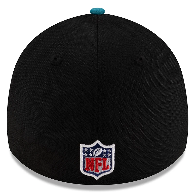 Men's New Era Black/Teal Jacksonville Jaguars 2025 NFL Draft 39THIRTY Flex Hat