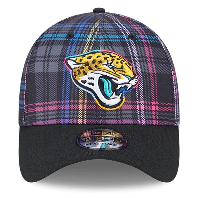 Casquette à carreaux 39THIRTY Flex Jacksonville Jaguars 2024 NFL Crucial Catch pour homme New Era noire