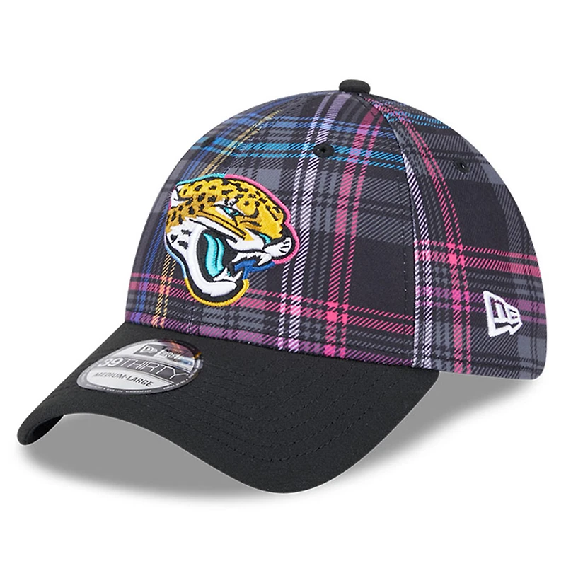 Casquette à carreaux 39THIRTY Flex Jacksonville Jaguars 2024 NFL Crucial Catch pour homme New Era noire