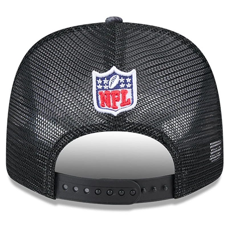 Men's New Era Black Jacksonville Jaguars 2024 NFL Crucial Catch Plaid 9SEVENTY Trucker Snapback Hat