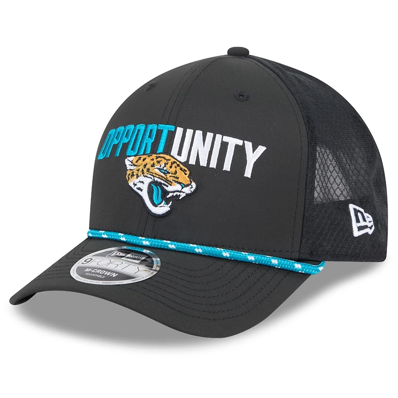 Men's New Era Black Jacksonville Jaguars 2025 Inspire Change 9FORTY M-Crown Adjustable Hat