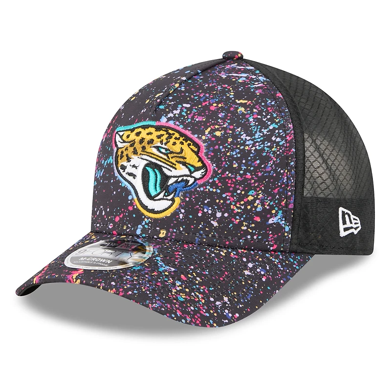 Men's New Era Black Jacksonville Jaguars 2025 NFL Crucial Catch 9FORTY Adjustable Hat
