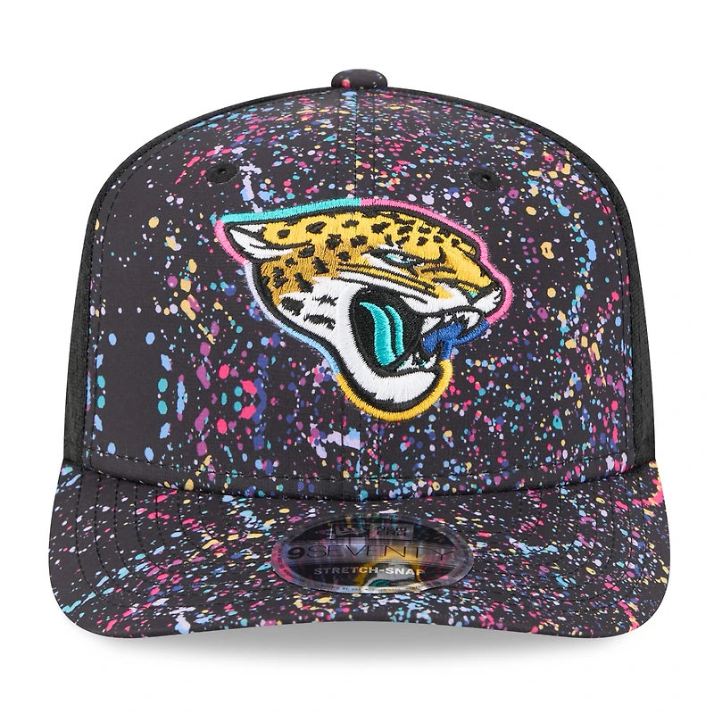 Casquette ajustable 9SEVENTY NFL Crucial Catch 2025 des Jaguars de Jacksonville de New Era pour homme, noire