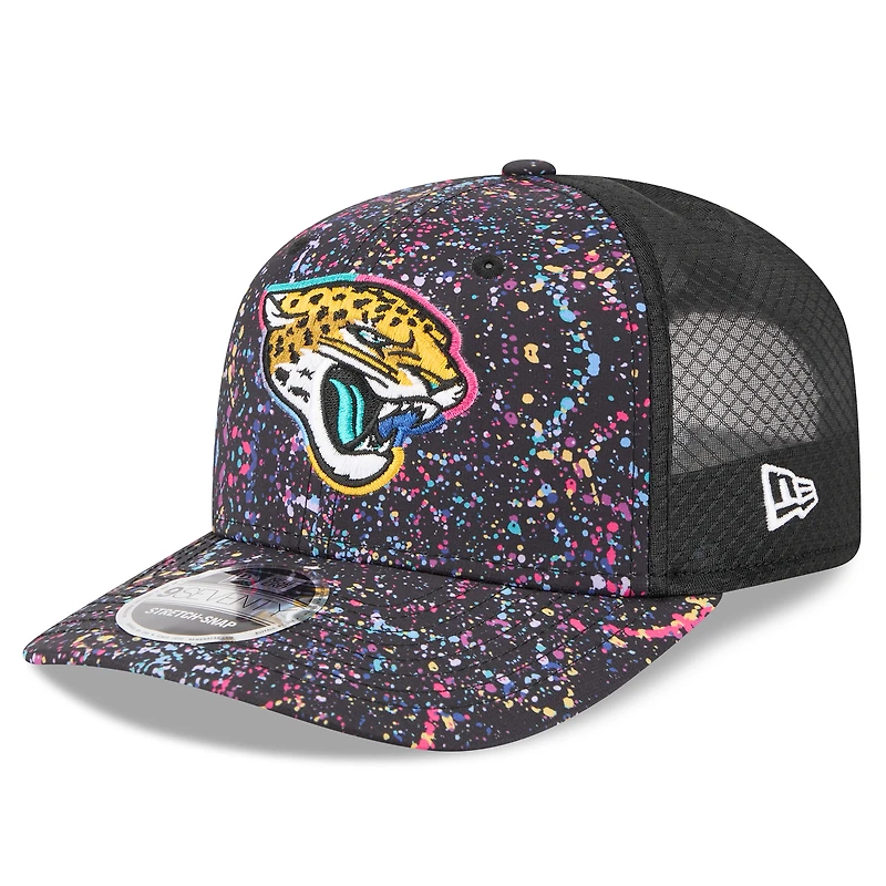 Casquette ajustable 9SEVENTY NFL Crucial Catch 2025 des Jaguars de Jacksonville de New Era pour homme, noire
