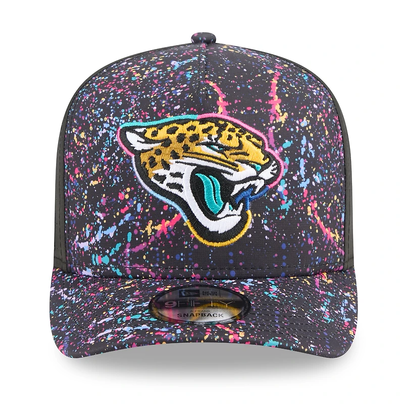 Casquette snapback 9FIFTY noire New Era Jacksonville Jaguars 2025 NFL Crucial Catch pour homme