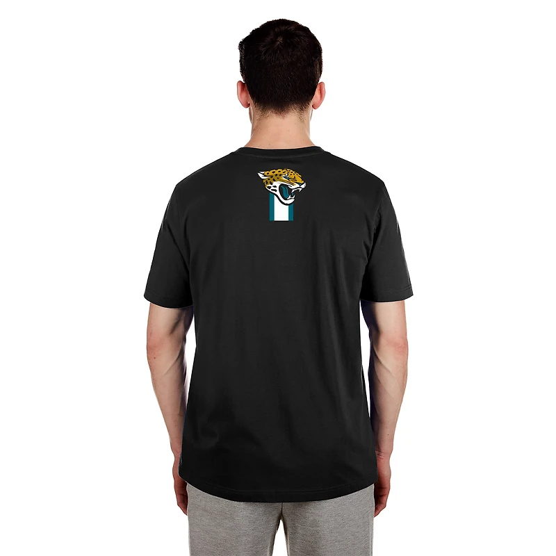 T-shirt imprimé haute densité Jacksonville Jaguars 3rd Down New Era pour homme, noir