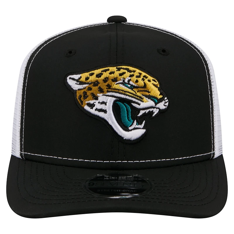 Men's New Era Black Jacksonville Jaguars 9SEVENTY Trucker Adjustable Hat
