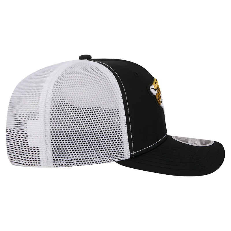 Men's New Era Black Jacksonville Jaguars 9SEVENTY Trucker Adjustable Hat