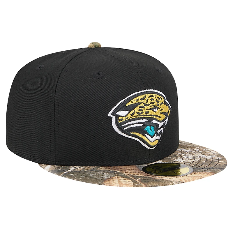 Men's New Era Black Jacksonville Jaguars Active Two-Tone Camo 59FIFTY Fitted Hat