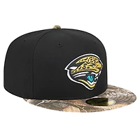 Men's New Era Black Jacksonville Jaguars Active Two-Tone Camo 59FIFTY Fitted Hat