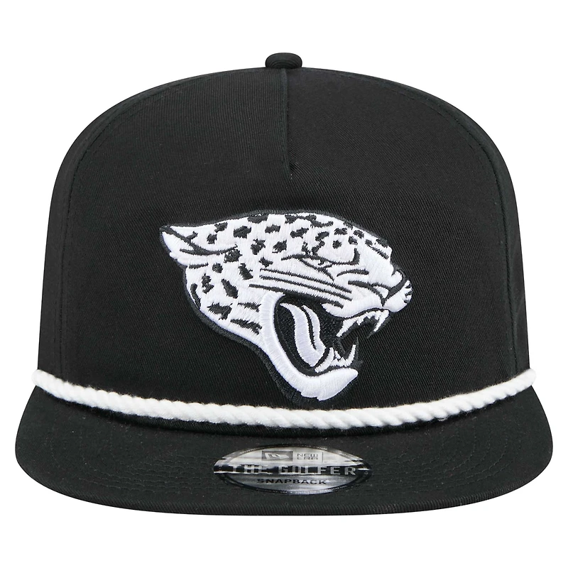 Men's New Era Black Jacksonville Jaguars B-Dub Golfer Snapback Hat