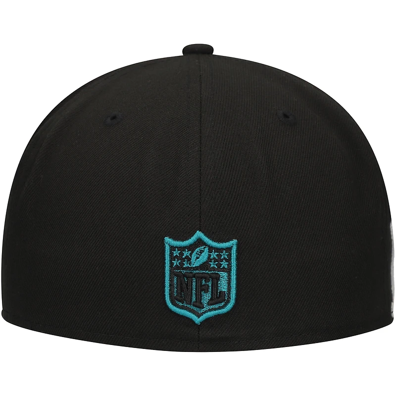 Men's New Era Black Jacksonville Jaguars Checkered Undervisor 59FIFTY Fitted Hat