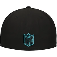 Men's New Era Black Jacksonville Jaguars Checkered Undervisor 59FIFTY Fitted Hat