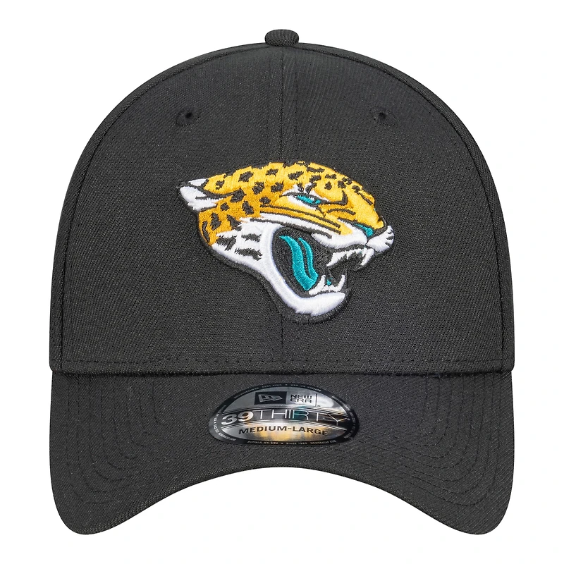 Men's New Era  Black Jacksonville Jaguars Core Team 39THIRTY Flex Hat