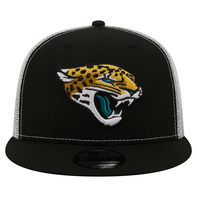 Men's New Era  Black Jacksonville Jaguars Core Team 9FIFTY Trucker Snapback Hat