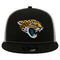 Men's New Era  Black Jacksonville Jaguars Core Team 9FIFTY Trucker Snapback Hat