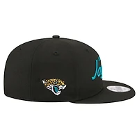 Men's New Era  Black Jacksonville Jaguars Core Team Script 9FIFTY Snapback Hat