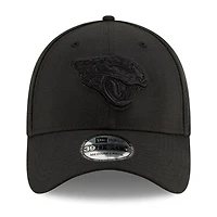 Men's New Era Black Jacksonville Jaguars Logo 39THIRTY Flex Hat