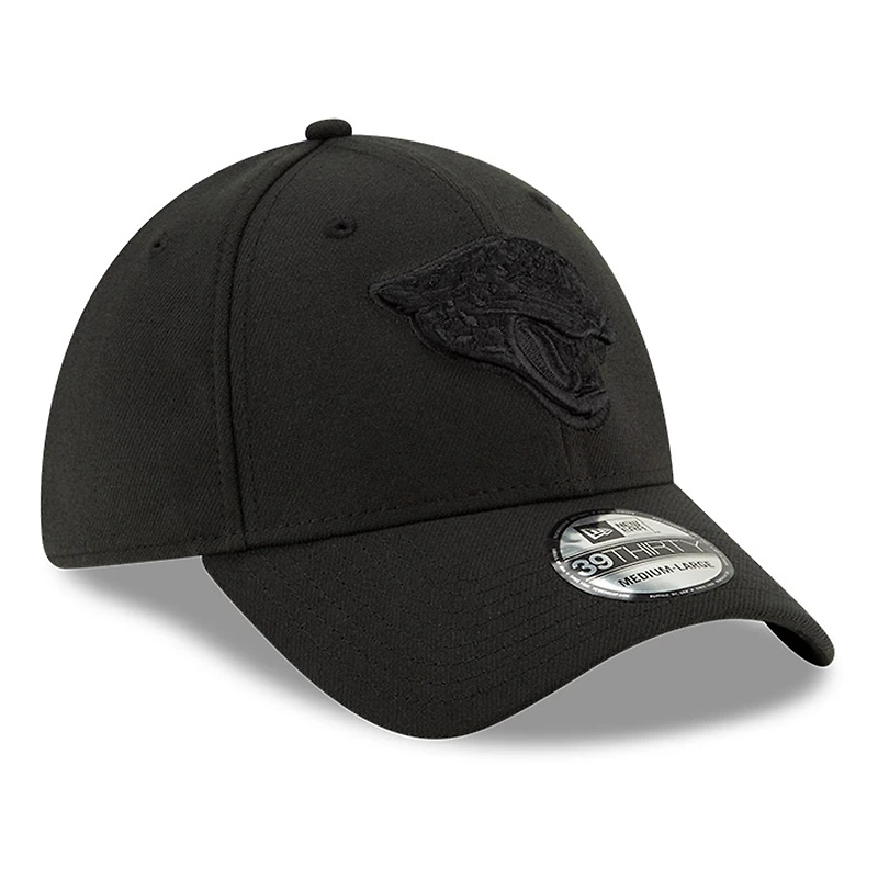Men's New Era Black Jacksonville Jaguars Logo 39THIRTY Flex Hat