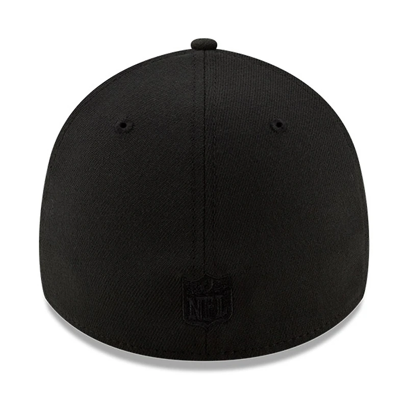 Men's New Era Black Jacksonville Jaguars Logo 39THIRTY Flex Hat