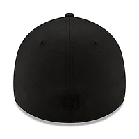 Men's New Era Black Jacksonville Jaguars Logo 39THIRTY Flex Hat