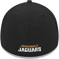 Casquette Flex 39THIRTY Main des Jaguars de Jacksonville New Era pour homme, noire