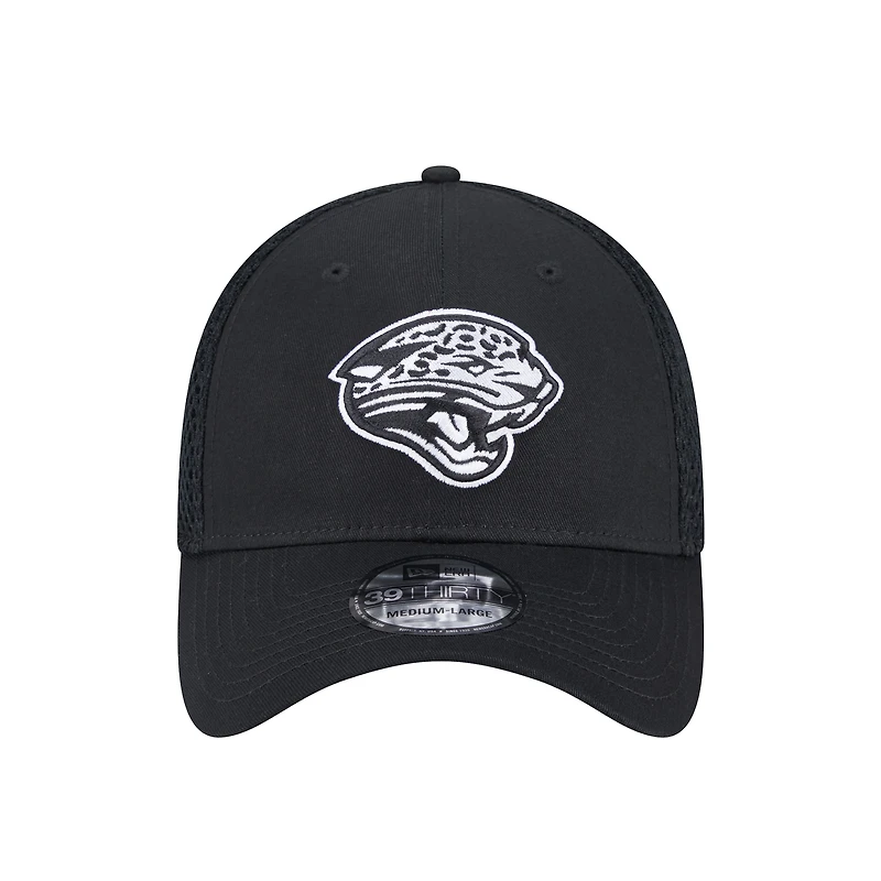 Men's New Era Black Jacksonville Jaguars Main Neo 39THIRTY Flex Hat