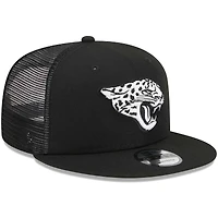 Men's New Era Black Jacksonville Jaguars  Main Trucker 9FIFTY Snapback Hat