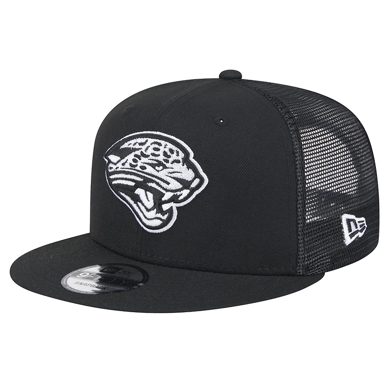 Casquette à visière noire à visière plate 9FIFTY des Jaguars de Jacksonville de New Era pour homme