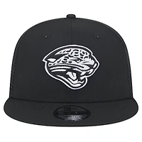 Men's New Era Black Jacksonville Jaguars Main Trucker 9FIFTY Snapback Hat