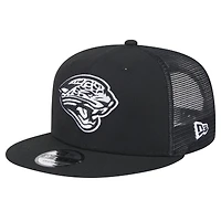 Men's New Era Black Jacksonville Jaguars Main Trucker 9FIFTY Snapback Hat