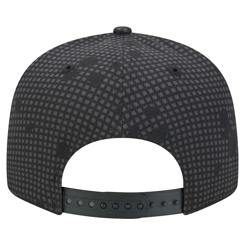 Casquette à visière plate 9FIFTY Jacksonville Jaguars de New Era pour homme, noire, avec logo Midnight Ink Pop Outline