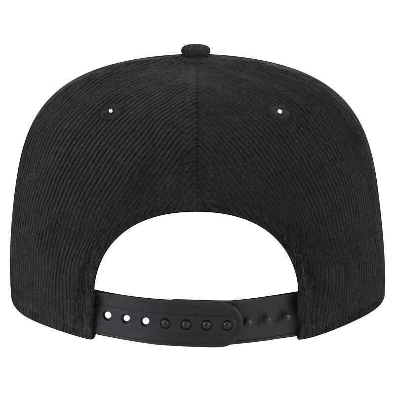 Casquette snapback de golfeur en velours côtelé noir Jacksonville Jaguars New Era pour hommes